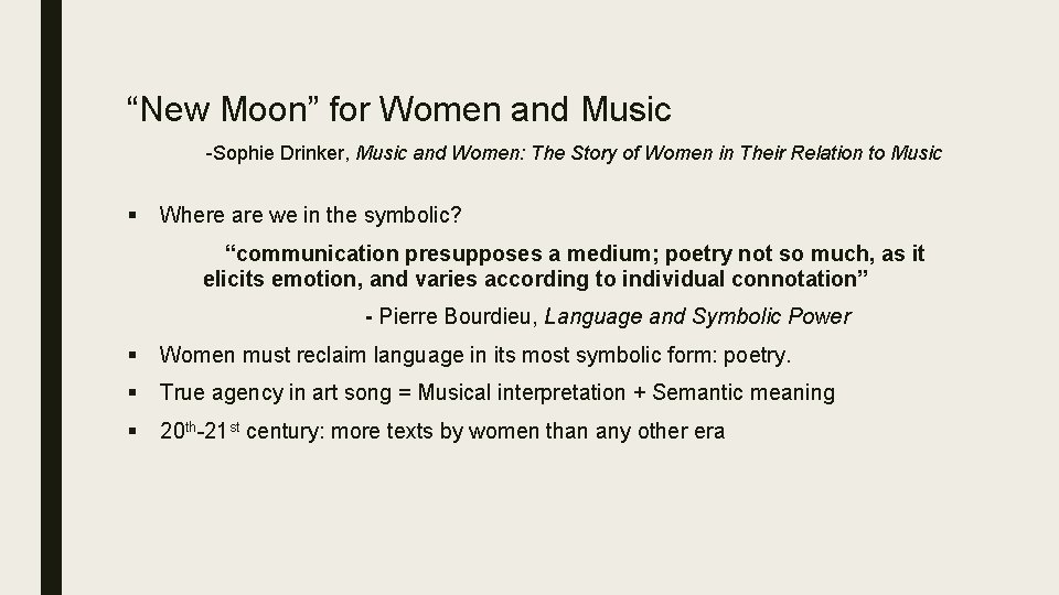 “New Moon” for Women and Music -Sophie Drinker, Music and Women: The Story of