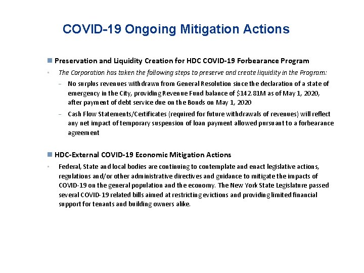 Presentation on New York City Housing Development Corporation