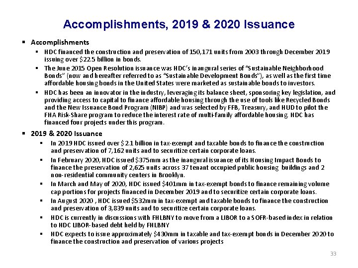 Presentation on New York City Housing Development Corporation