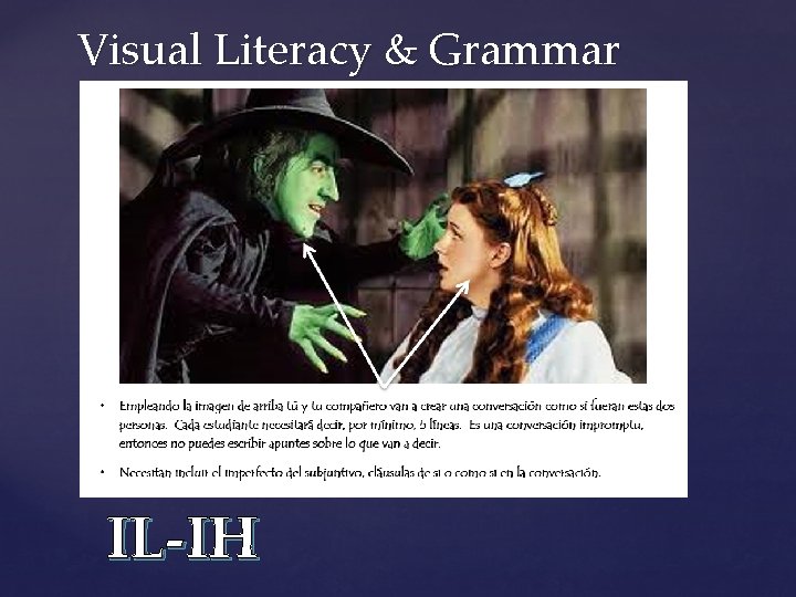 Visual Literacy & Grammar IL-IH 