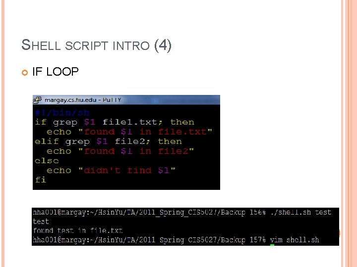 SHELL SCRIPT INTRO (4) IF LOOP 