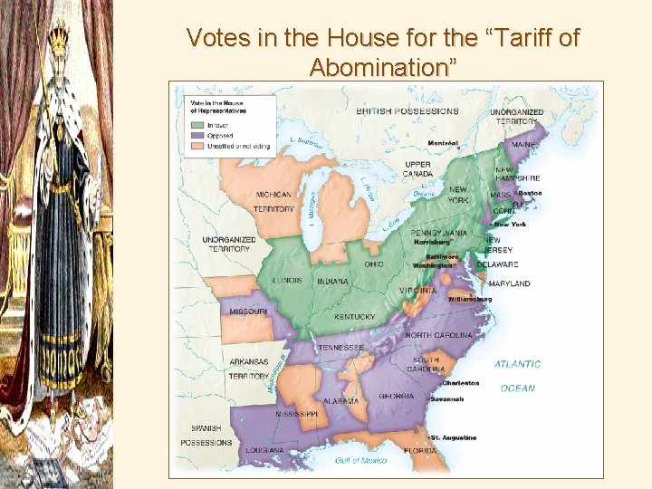 Votes in the House for the “Tariff of Abomination” 