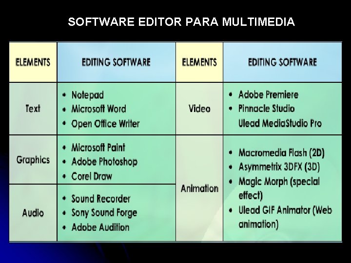 SOFTWARE EDITOR PARA MULTIMEDIA 