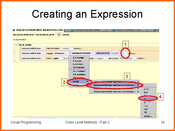 Creating an Expression 1 3 2 4 Visual Programming Class Level Methods - Part
