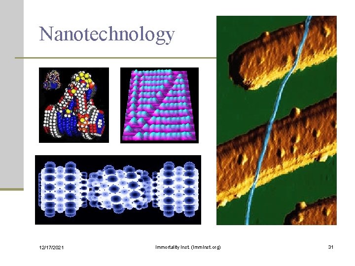 Nanotechnology 12/17/2021 Immortality Inst. (Imm. Inst. org) 31 