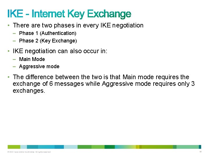  • There are two phases in every IKE negotiation – Phase 1 (Authentication)