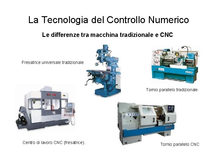 La Tecnologia del Controllo Numerico Le differenze tra macchina tradizionale e CNC Fresatrice universale