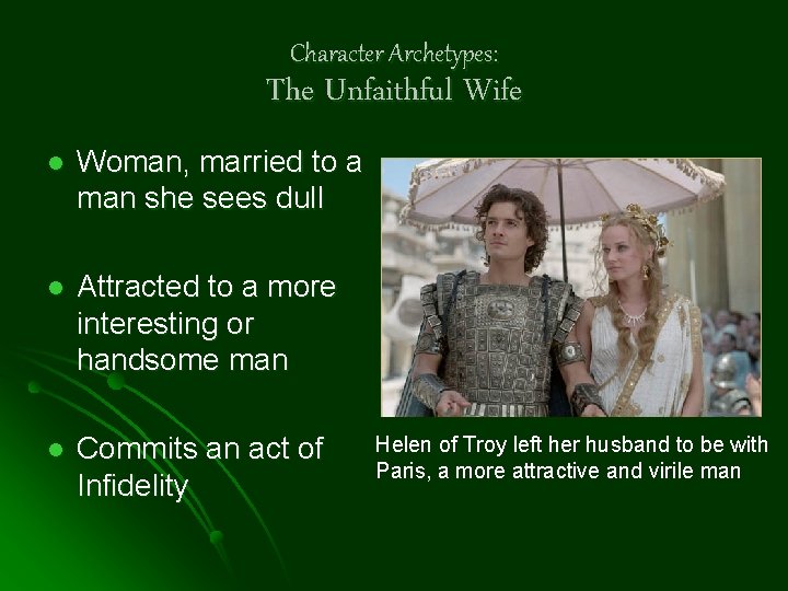 Character Archetypes: The Unfaithful Wife l Woman, married to a man she sees dull