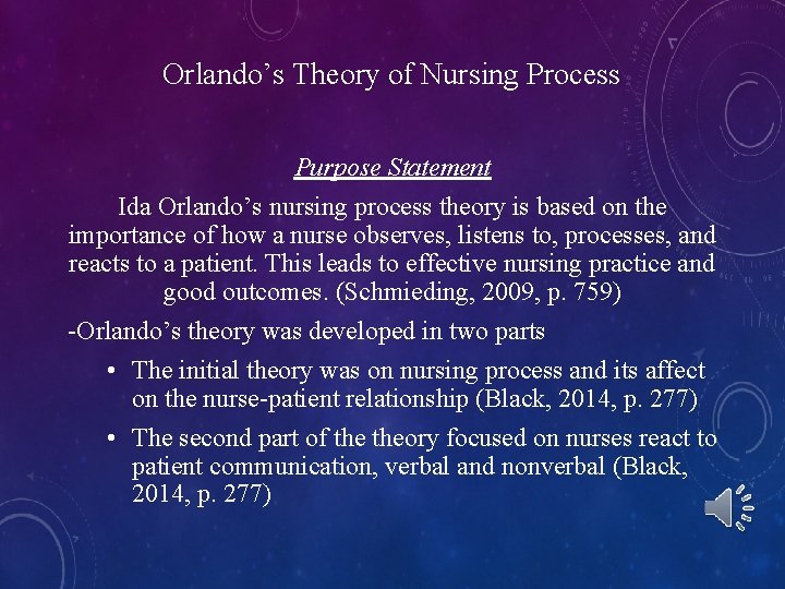 Orlando’s Theory of Nursing Process Purpose Statement Ida Orlando’s nursing process theory is based