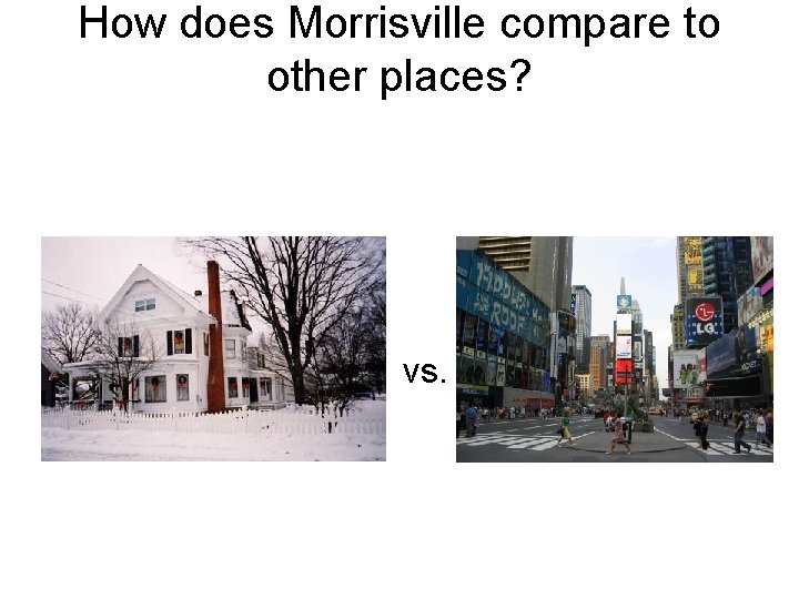 How does Morrisville compare to other places? • vs. 