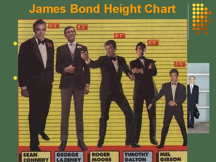 James Bond Height Chart Polygenic Traits l l Sometimes the combination of the different