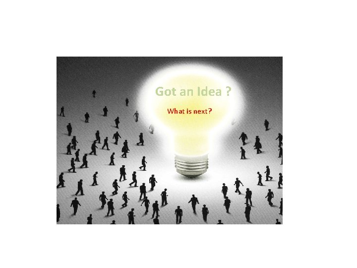 Got an Idea ? What is next? 