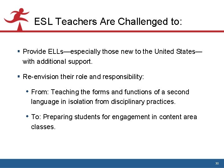 ESL Teachers Are Challenged to: § Provide ELLs—especially those new to the United States— ESL Teachers Are Challenged to: § Provide ELLs—especially those new to the United States—