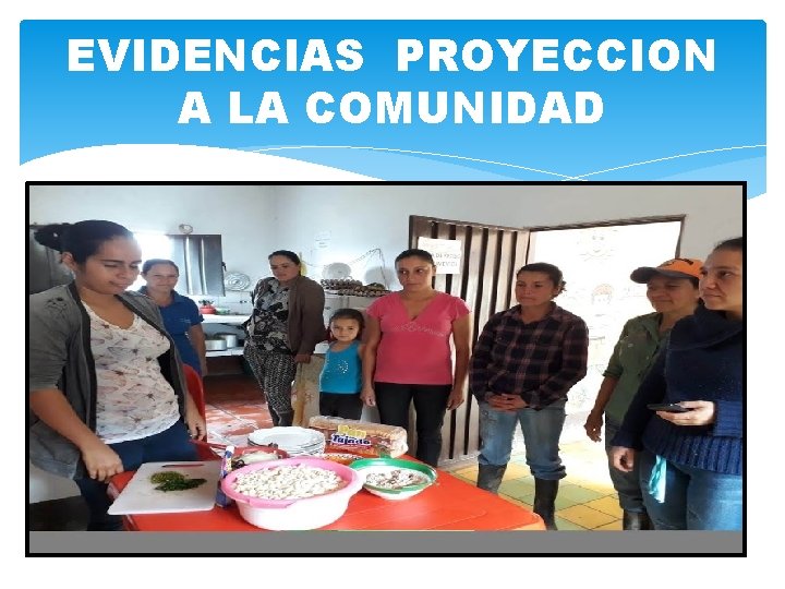 EVIDENCIAS PROYECCION A LA COMUNIDAD 