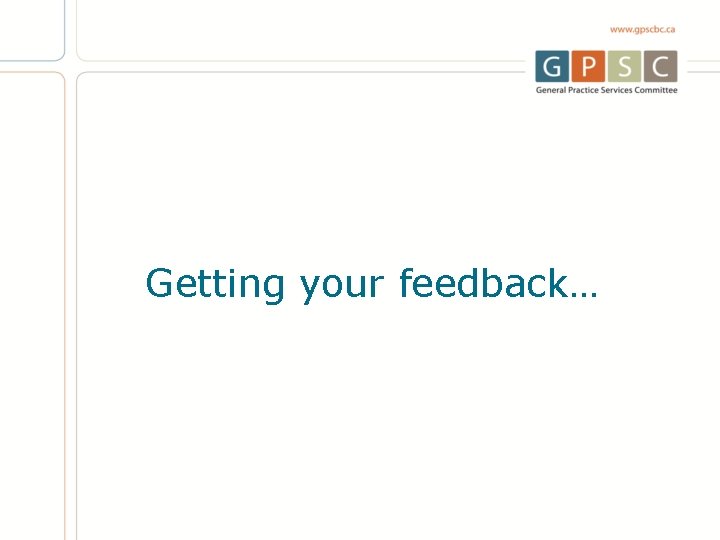 Getting your feedback… 