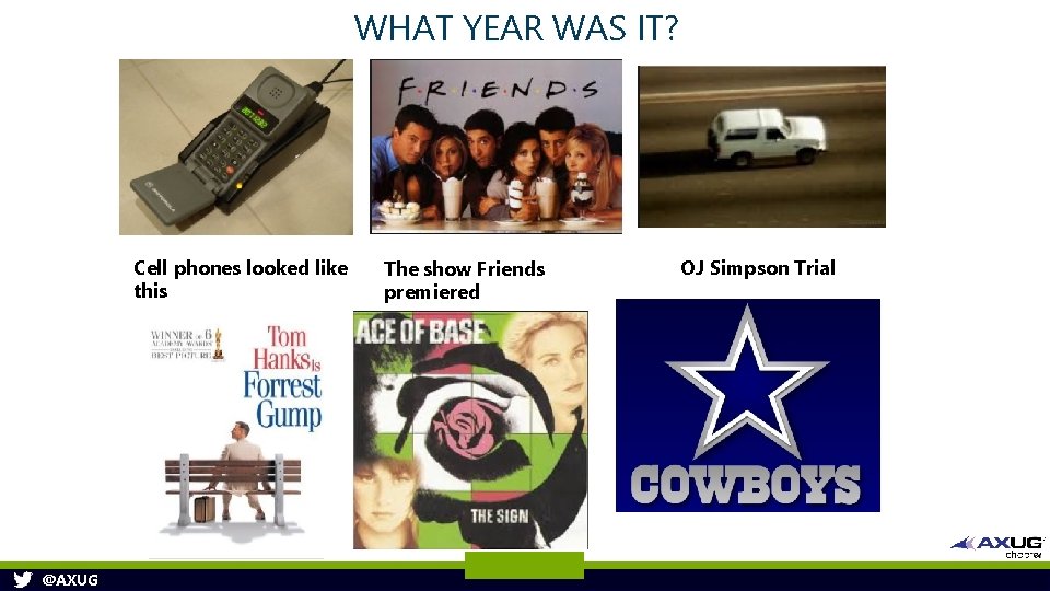 WHAT YEAR WAS IT? Cell phones looked like this @AXUG The show Friends premiered