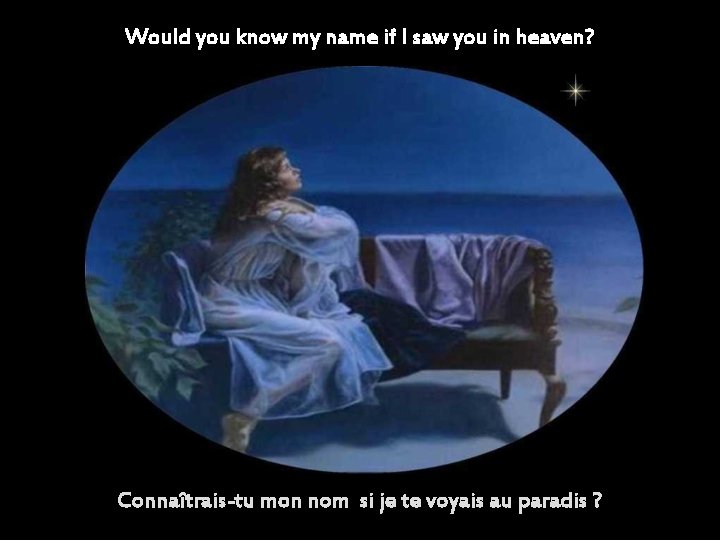 Would you know my name if I saw you in heaven? Connaîtrais-tu mon nom