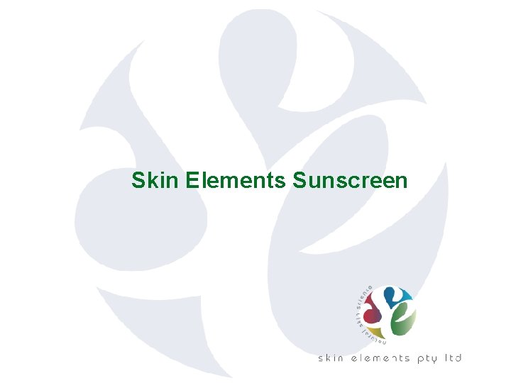 Skin Elements Sunscreen 