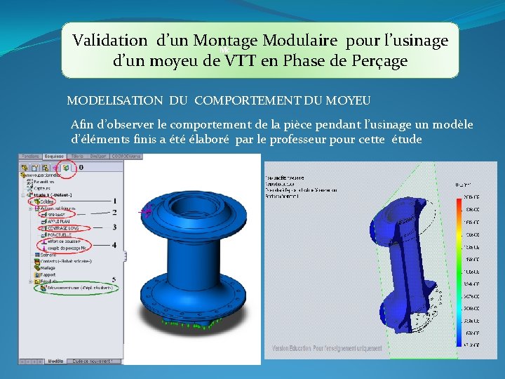 Validation d’un Montage Modulaire pour l’usinage Mc d’un moyeu de VTT en Phase de