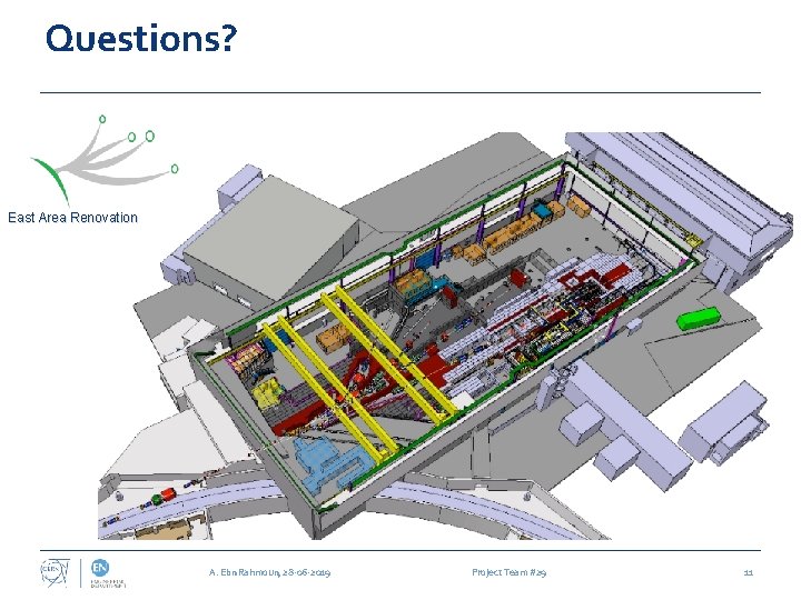 Questions? East Area Renovation A. Ebn Rahmoun, 28 -06 -2019 Project Team #29 11