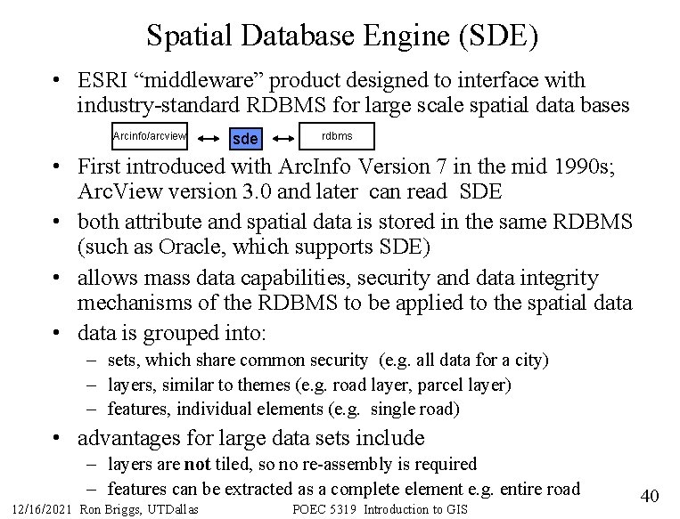GIS Data Structures From the 2 D Map
