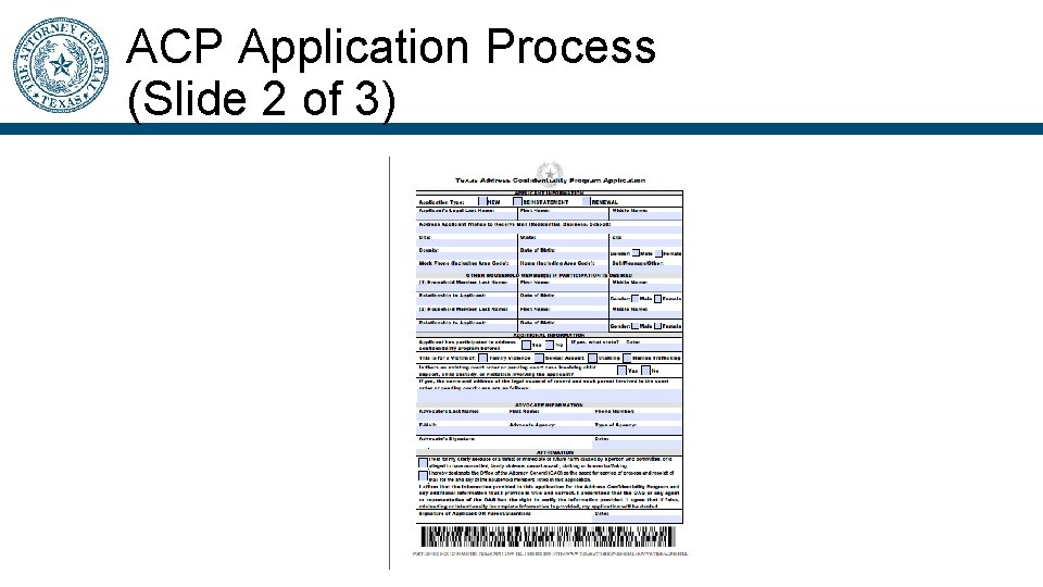 ACP Application Process (Slide 2 of 3) 