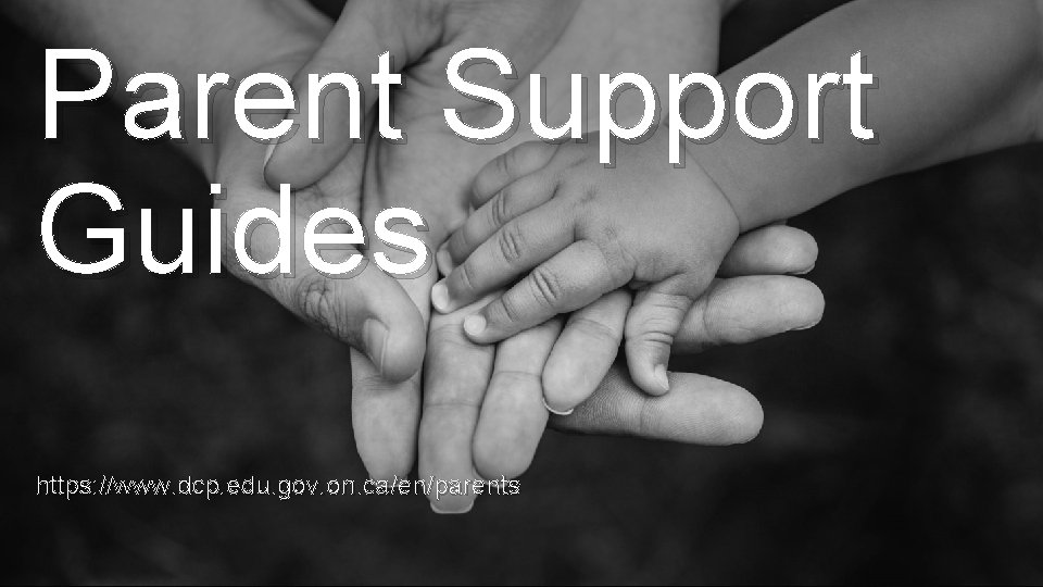 Parent Support Guides https: //www. dcp. edu. gov. on. ca/en/parents 