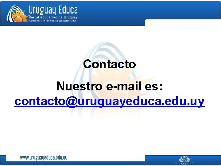 Volumen Contacto Capacidad Nuestro e-mail es: contacto@uruguayeduca. edu. uy 