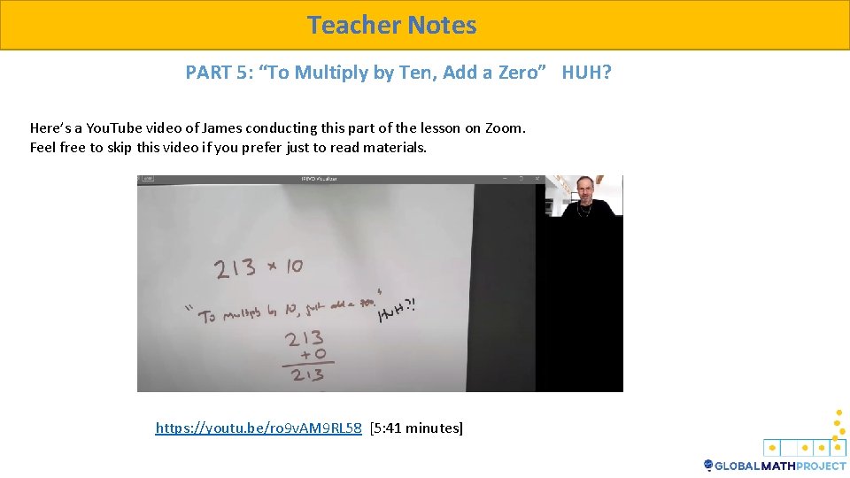 Teacher Notes PART 5: “To Multiply by Ten, Add a Zero” HUH? Here’s a Teacher Notes PART 5: “To Multiply by Ten, Add a Zero” HUH? Here’s a