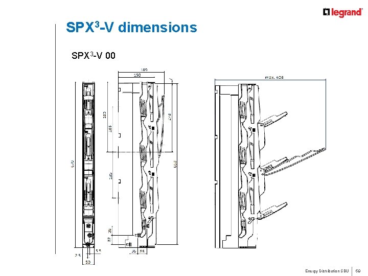 SPX 3 -V dimensions SPX 3 -V 00 Energy Distribution SBU 59 