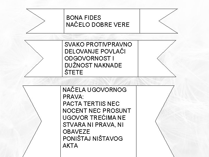 BONA FIDES NAČELO DOBRE VERE SVAKO PROTIVPRAVNO DELOVANJE POVLAČI ODGOVORNOST I DUŽNOST NAKNADE ŠTETE