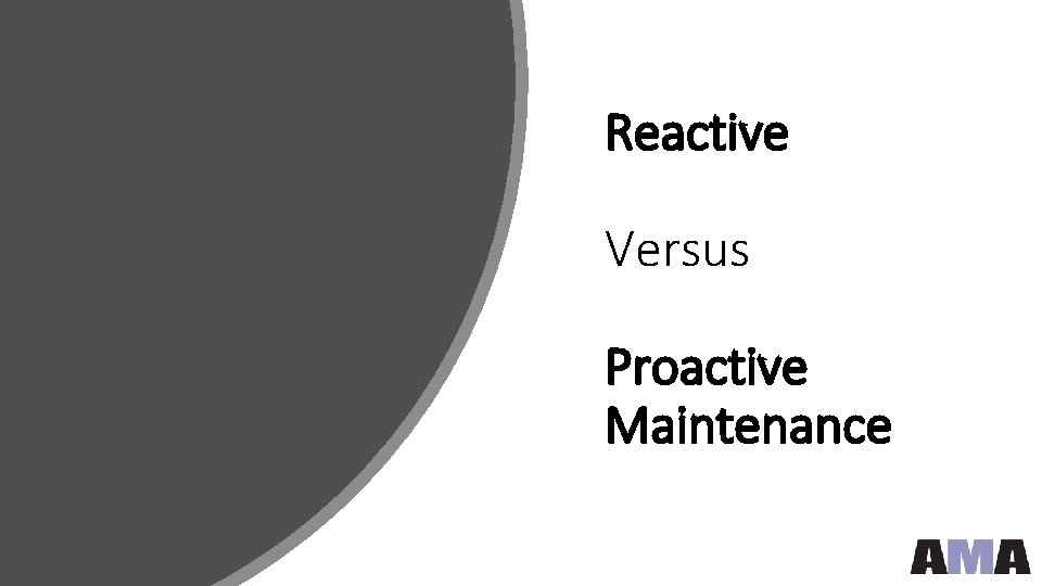 Reactive Versus Proactive Maintenance 