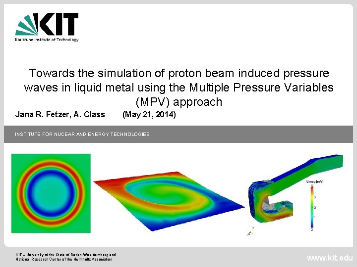 Towards the simulation of proton beam induced pressure waves in liquid metal using the