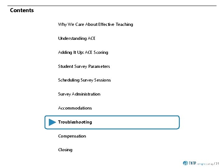 Contents Why We Care About Effective Teaching Understanding ACE Adding It Up: ACE Scoring