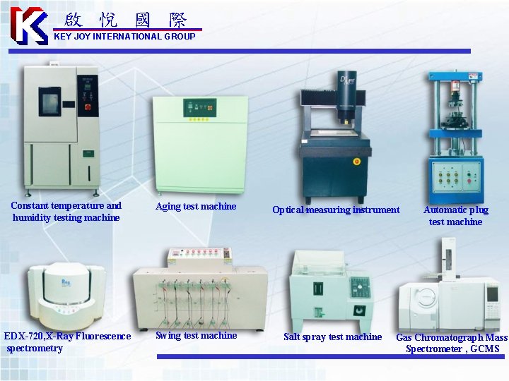 啟 悅 國 際 KEY JOY INTERNATIONAL GROUP Constant temperature and humidity testing machine