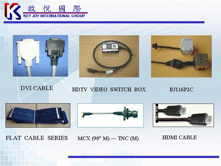 啟 悅 國 際 KEY JOY INTERNATIONAL GROUP DVI CABLE HDTV VIDEO SWITCH BOX