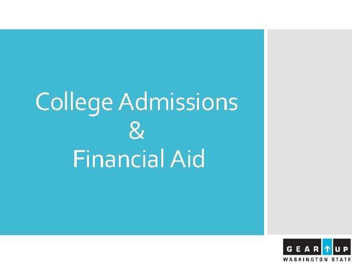 College Admissions & Financial Aid 