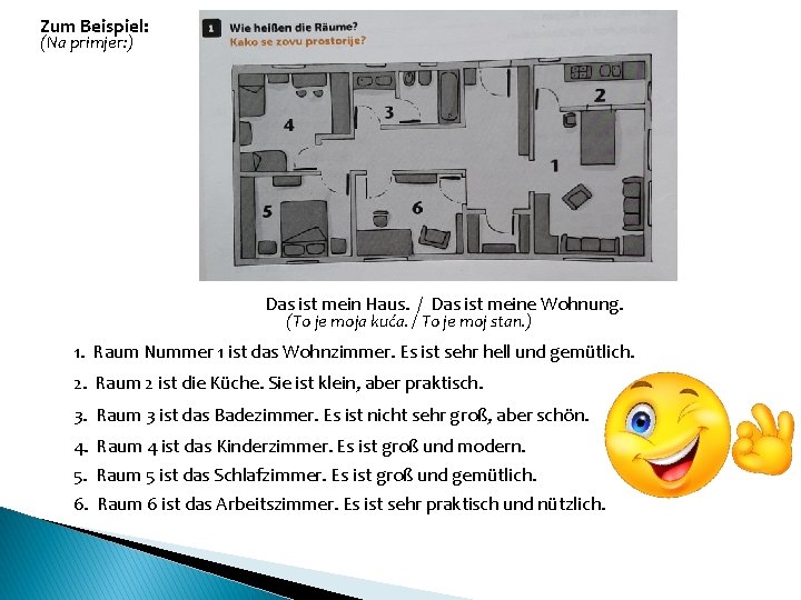 Zum Beispiel: (Na primjer: ) Das ist mein Haus. / Das ist meine Wohnung.