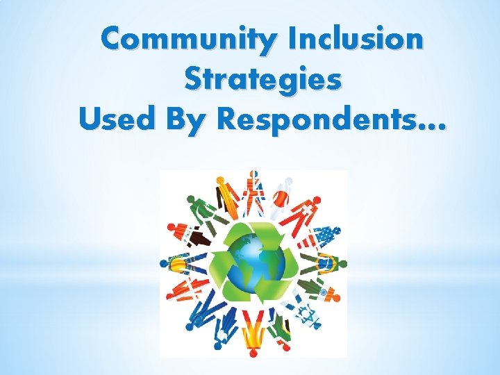 Community Inclusion Strategies Used By Respondents… 24 