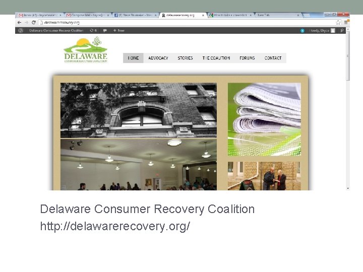 Delaware Consumer Recovery Coalition http: //delawarerecovery. org/ 