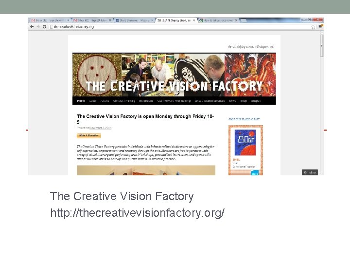 The Creative Vision Factory http: //thecreativevisionfactory. org/ 