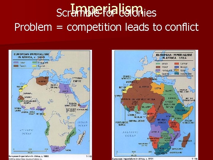 Imperialism Scramble for colonies Problem = competition leads to conflict 