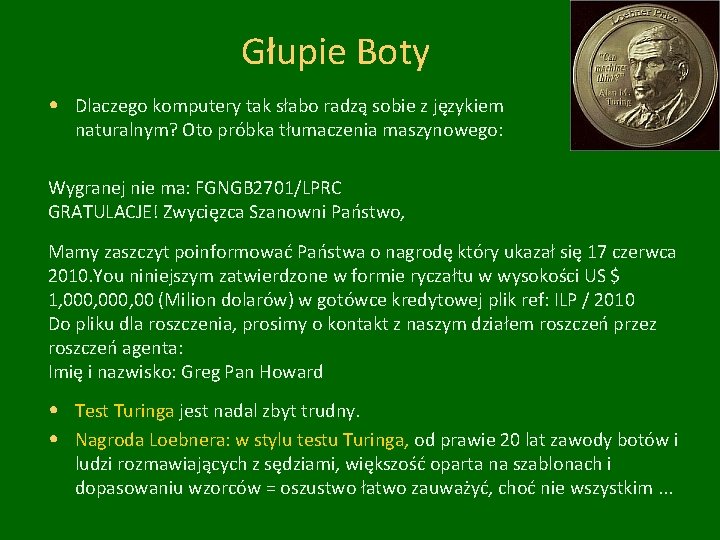 Głupie Boty • Dlaczego komputery tak słabo radzą sobie z językiem naturalnym? Oto próbka