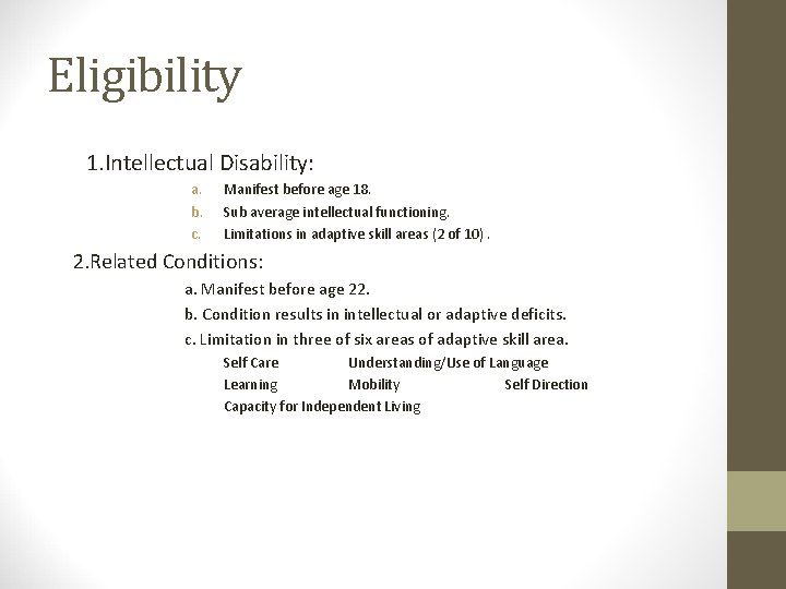 Overview of Developmental Services Who we are How