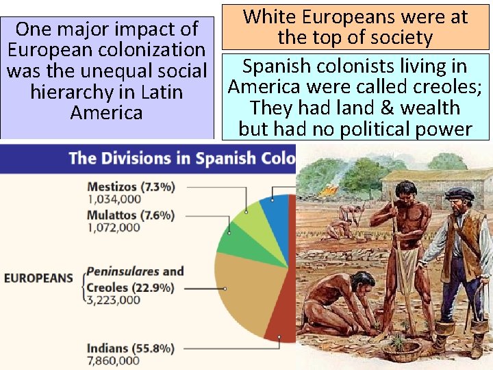 White Europeans were at One major impact of Title the top of society European