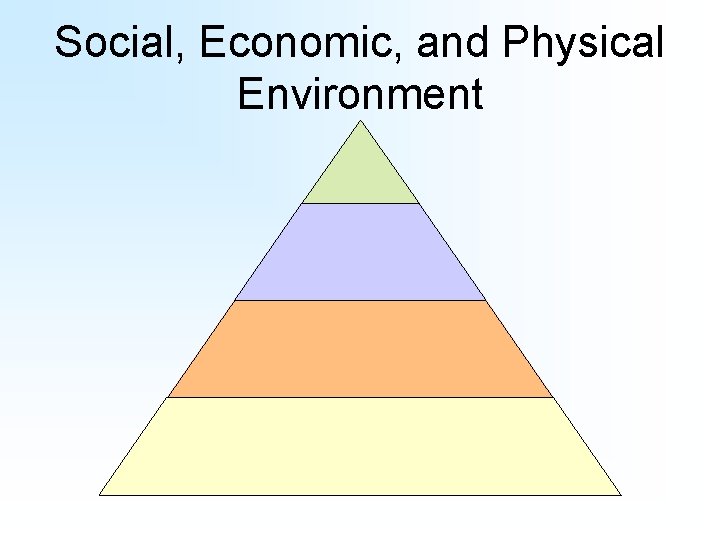 Social, Economic, and Physical Environment 