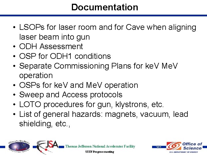 Documentation • LSOPs for laser room and for Cave when aligning laser beam into