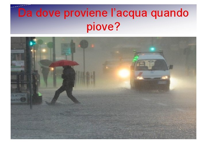 Da dove proviene l’acqua quando piove? 