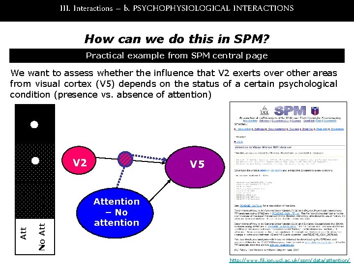 III. Interactions – b. PSYCHOPHYSIOLOGICAL INTERACTIONS How can we do this in SPM? Practical