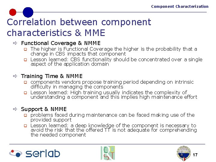 Component characterization proposal and empirical assessment Pasquale ...